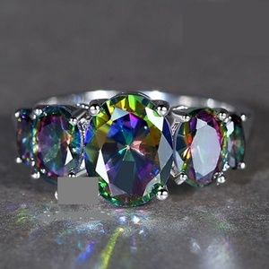 Mystic Rainbow Gemstone Ring